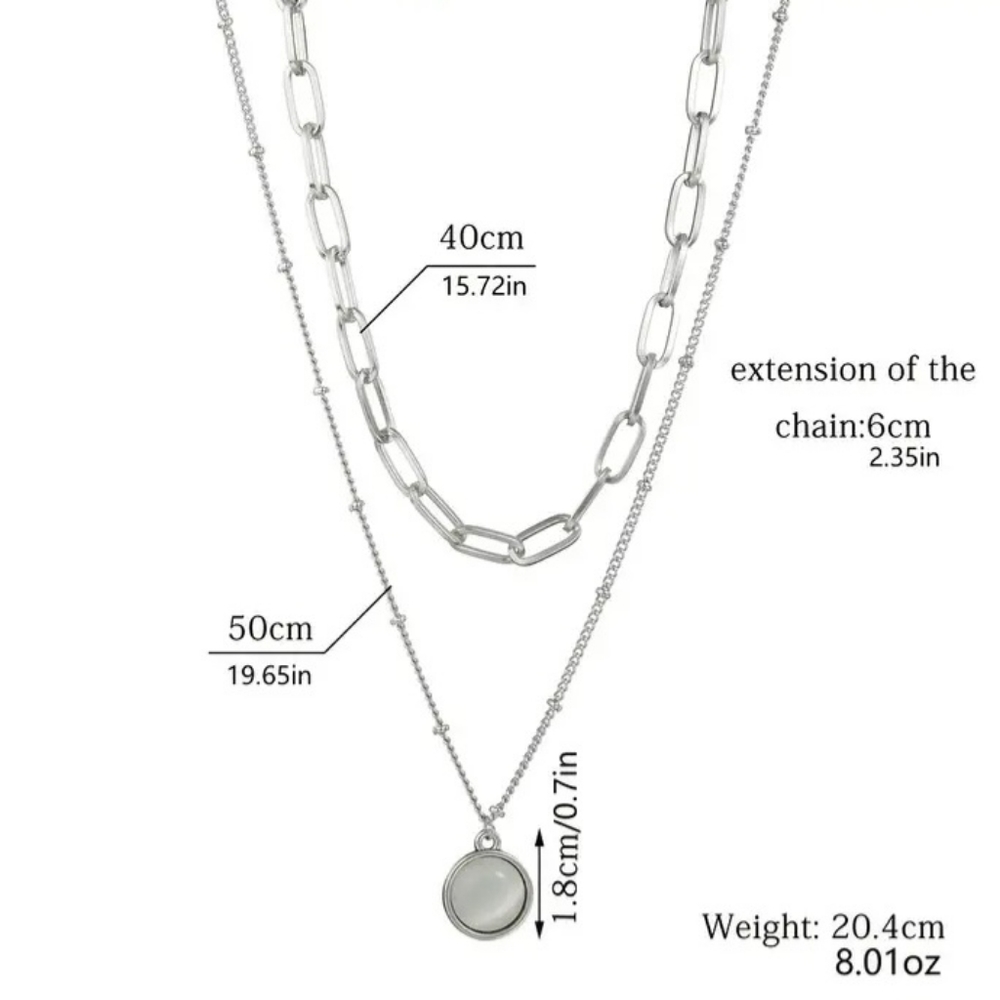 Layered Round Necklace - Picture 5 of 5